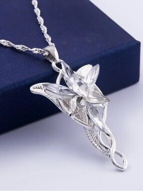Lord Of The Rings Elf Necklace NEW Jewelry Vintage Collectible Fantasy Movie DnD